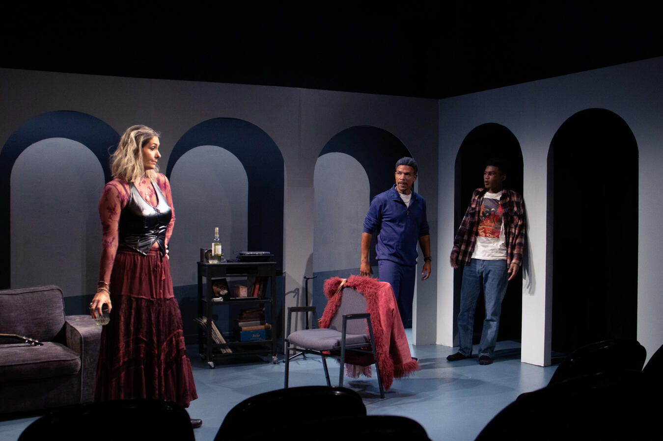 JAK- "Tracks" by Paula B Stanic dir. Tabatha Gayle and Sarah Norris (Off-Broadway). ph: Burdette Parks. Also in the pic: Jason Carvel, Laura Hooper